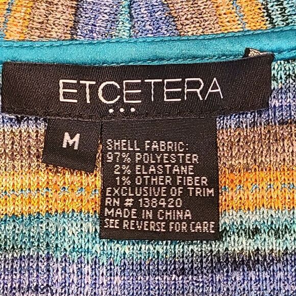 Vintage Etcetera Satin Zipper Front Detail, Rainbow & Metallic Pattern | M - Picture 3 of 8